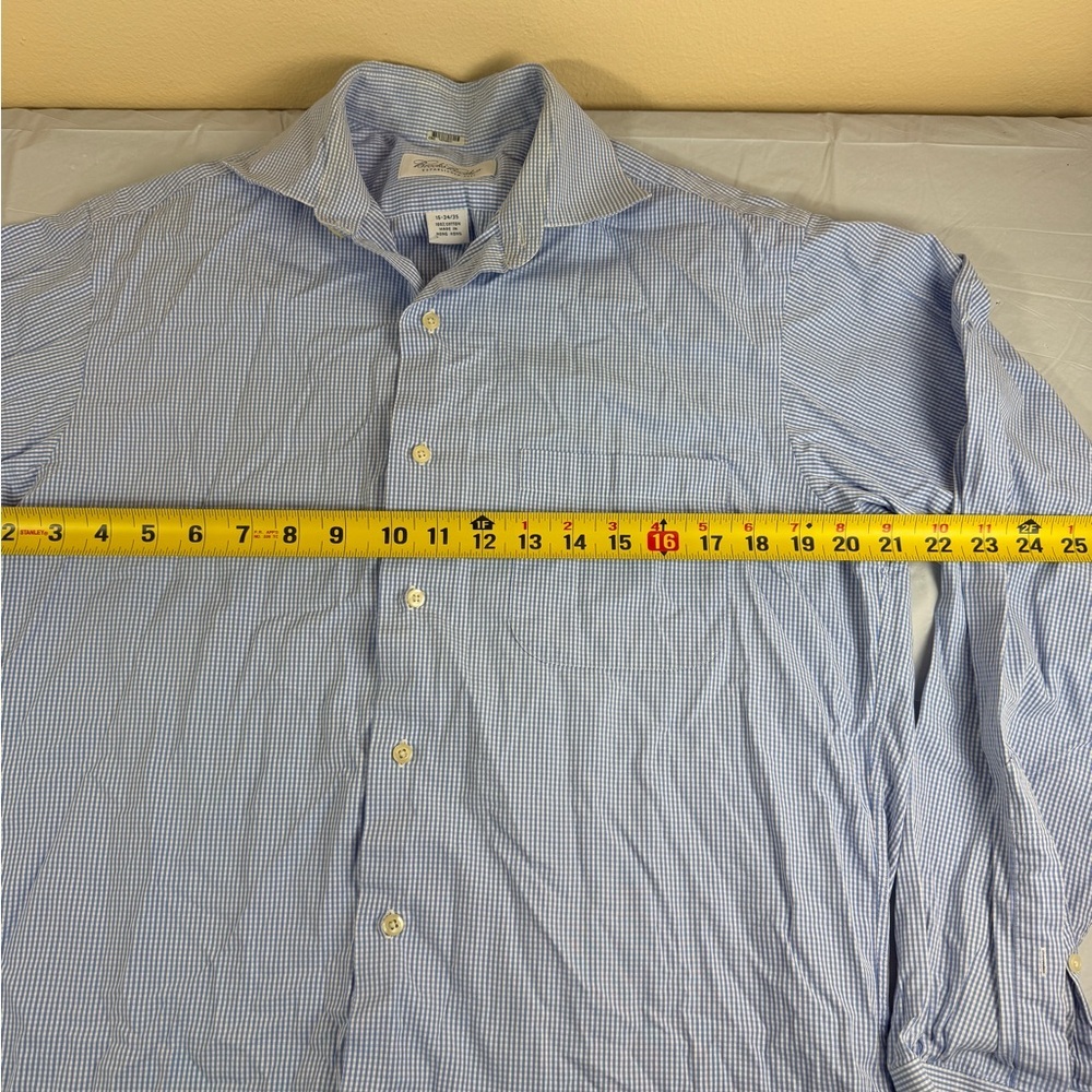 Brooks Brothers Light Blue Checkered Shirt - Picture 3 of 5